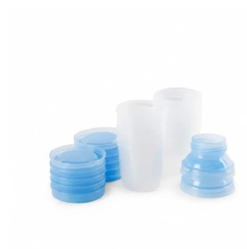 Momeasy 6-Pack Breast Milk Storage Cups – 180ml/6oz, BPA-Free, Leak-Proof, 3-in-1: Warm, Store & Sterilize, Compatible with Most Pumps