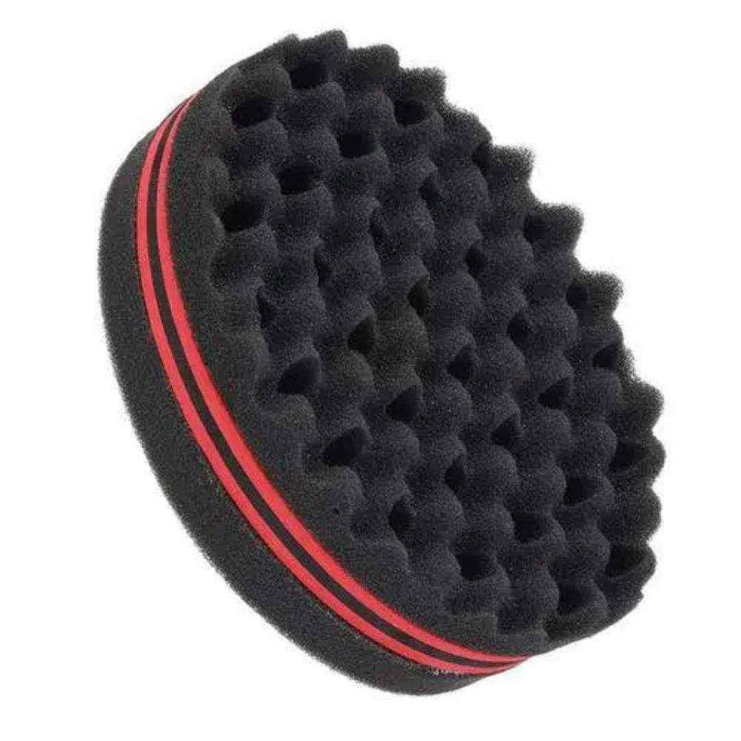 Hair Twist Sponge Medium Brush Two Sides Dread Dreading Wave Twisting Foam Afro Barber Curl Sponge for Women and Men Boy Girl Small and Big Holes