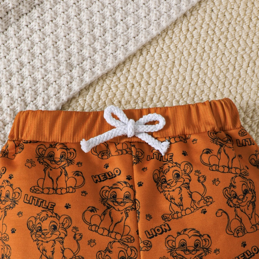 Lion King anime printed jumpsuit Boy's Winter Suit Baby Suit  Infant  Boy Line Printed Coat Outwear Knitted Suit