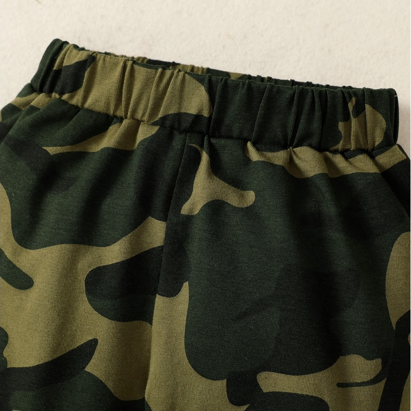 0-18 Months Newborn Baby Boy 3pcs Spring Summer Jumpsuit Set/ Infant Boy Funny Slogan Romper + Camouflage Print Pants + Headband/ Casual Sport Style Costume Fashion Leisure Wear