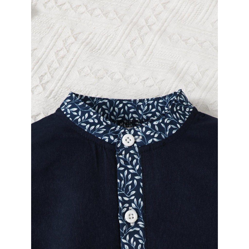 Muslim round neck top and white shorts for newborns and young children aged 0-3, Halal style casual clothing baby set