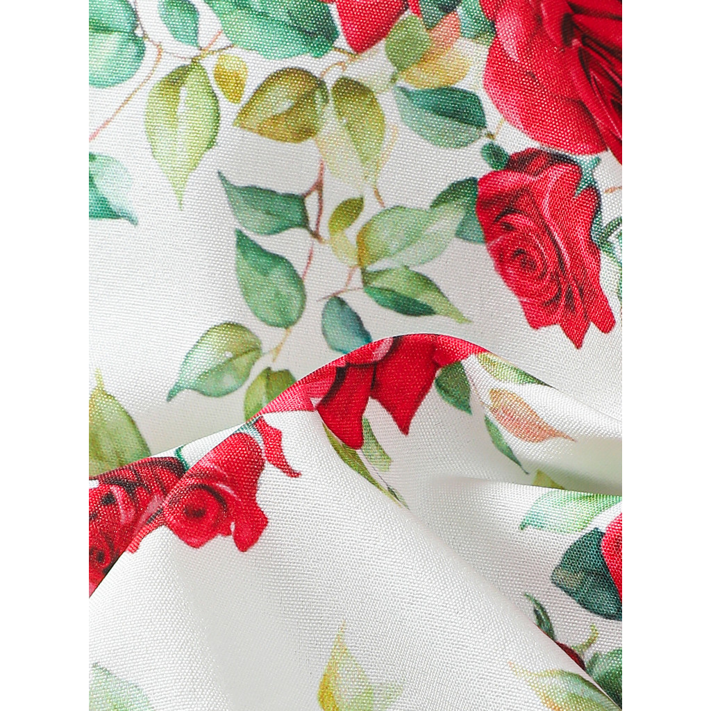 1-8 Years Child Girl Ruffle Sleeveless Floral Bow Dress with Solid Fly Sleeves Tops Princess Dress for Kid Girl  Fashion Casual Wear Bitrthday Party Outfit