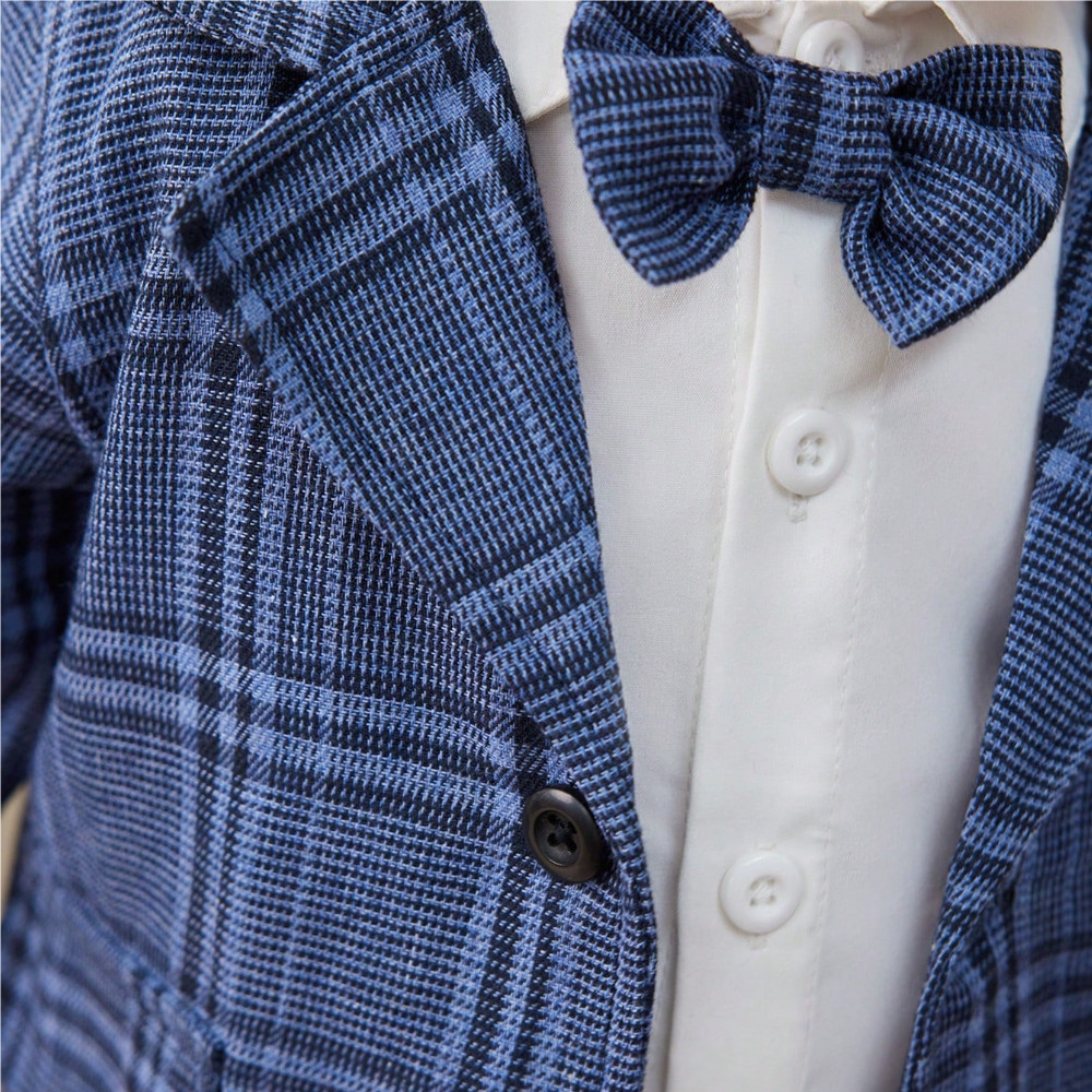 Catpapa boy | Baby Boy 3-18Months Plaid Formal Suit Set, Infant Gentleman Blazer + Pants + Bow Tie Outfit for Wedding Baptism Party | Boys clothes fashions | BabyClothing