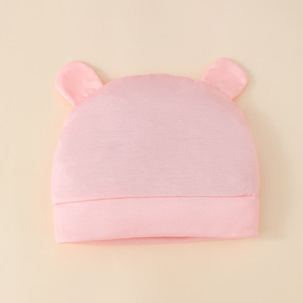 Baby White Long Sleeve jumpsuit Pink Bear Hat Set 1-18 Months Male and Female Baby Spring and Autumn Crawling Clothes Outing Full Moon Gift