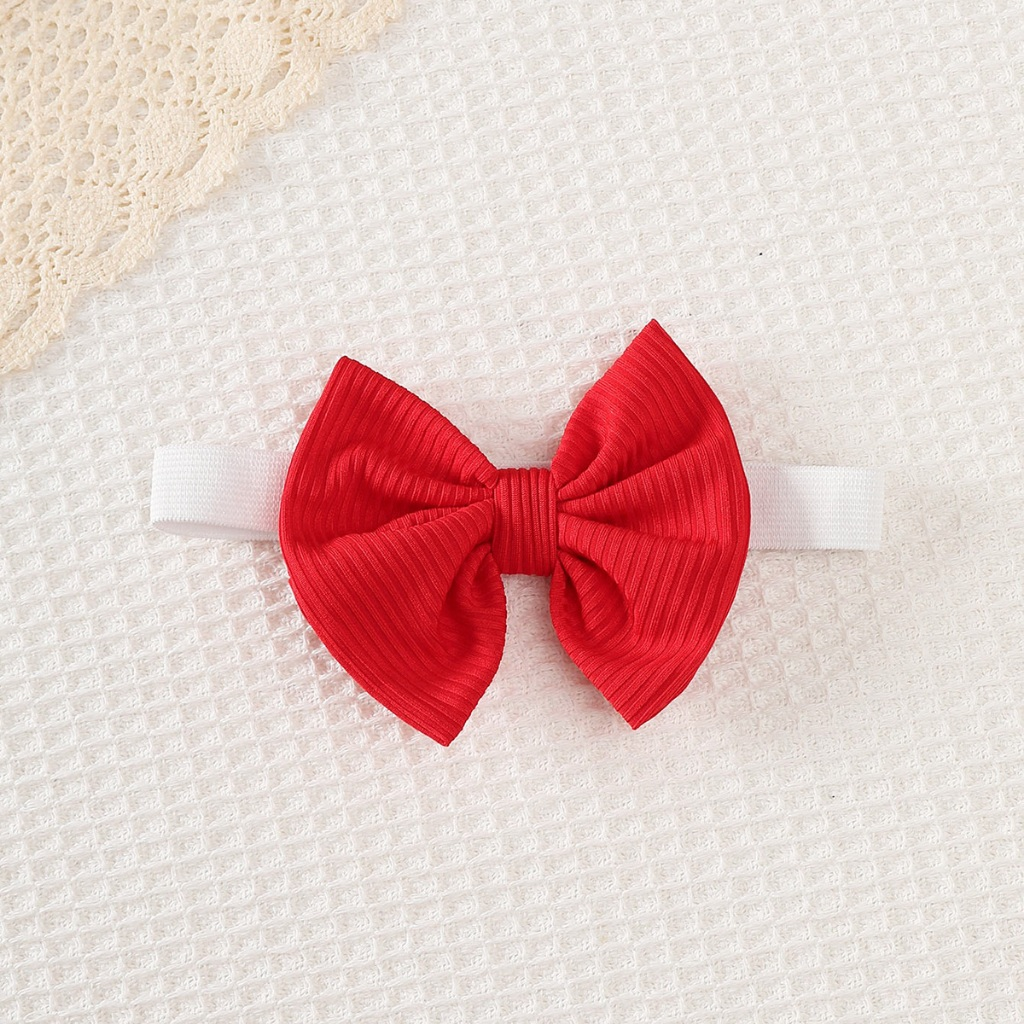 Red Long sleeved Dress for Female Infants and Children, White Lace Princess Dress with Butterfly Bow Hair and Birthday Banquet Dress, Suitable for 3-24 Months