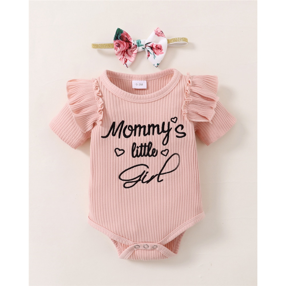 0-18 Months Newborn Baby Girl 3  Clothes  Set  Little Girl Short Sleeve Romper + Flowers Pant With Bowknot Headband Summer Outfit Holiday Style