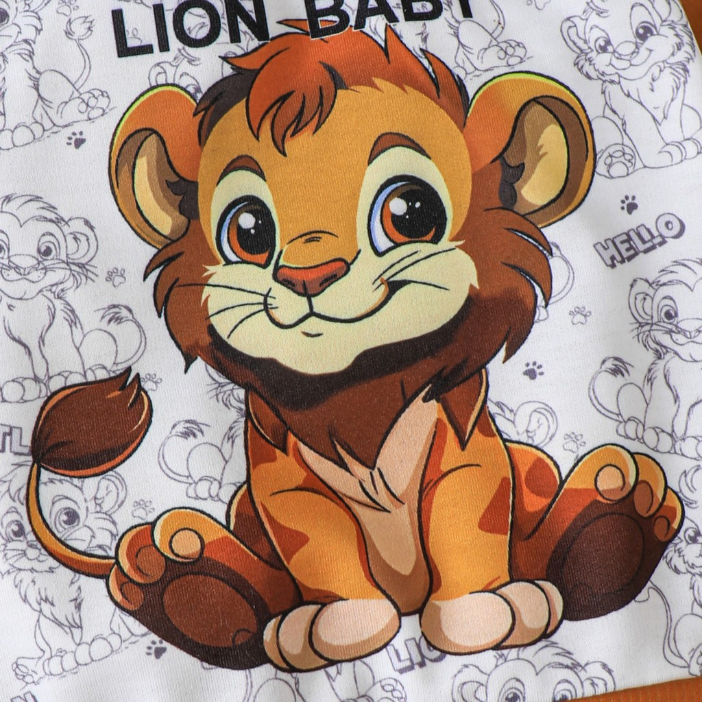 Lion King anime printed jumpsuit Boy's Winter Suit Baby Suit  Infant  Boy Line Printed Coat Outwear Knitted Suit