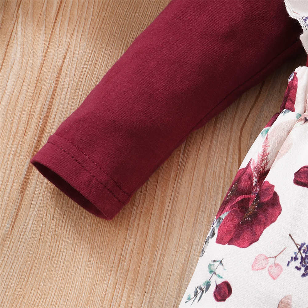 Catpapa girl | Outfit for 1-24Months Newborn&Toddler Baby Girl Leisure Longsleeves Floral Romper Set Comfortable Trendy Jumpsuit | Babies dress | Cute baby dresses | BabyFashion