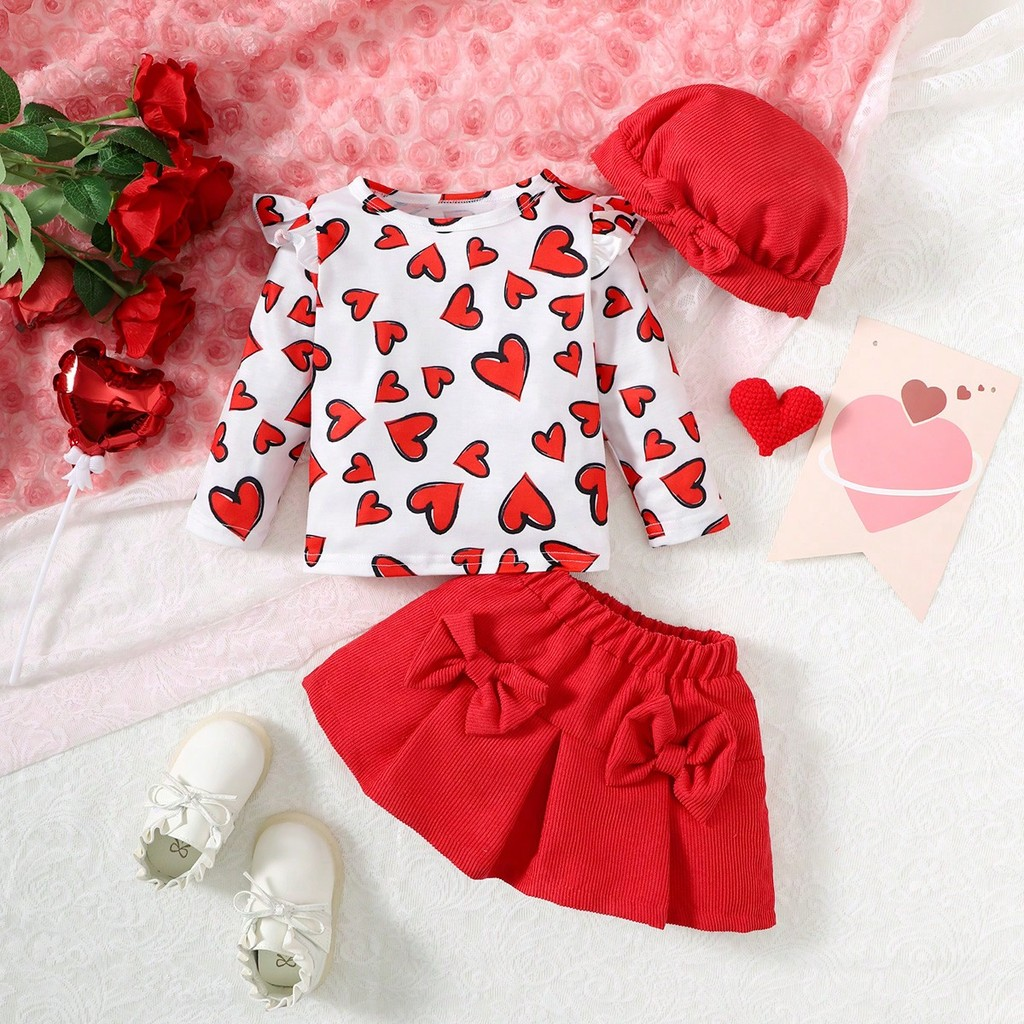 6M-3Y Child Girl's Plaid Skirt Suit Pure White Knitted Blouse Pink And Gray A-shaped Skirt Fashion And Leisure Peter Pan Collar