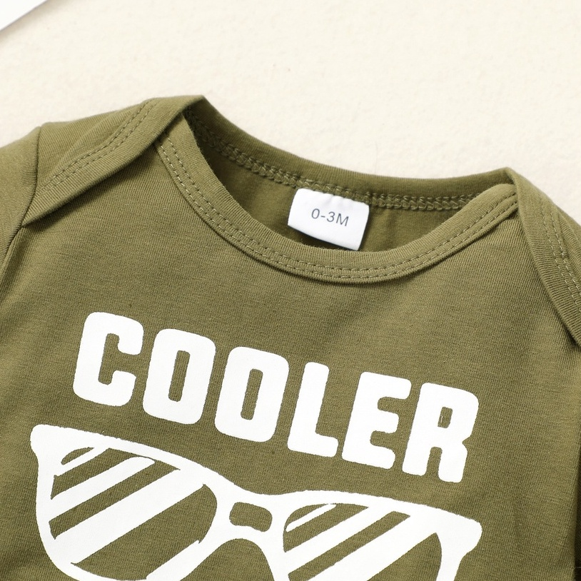 0-18 Months Newborn Baby Boy 3pcs Spring Summer Jumpsuit Set/ Infant Boy Funny Slogan Romper + Camouflage Print Pants + Headband/ Casual Sport Style Costume Fashion Leisure Wear