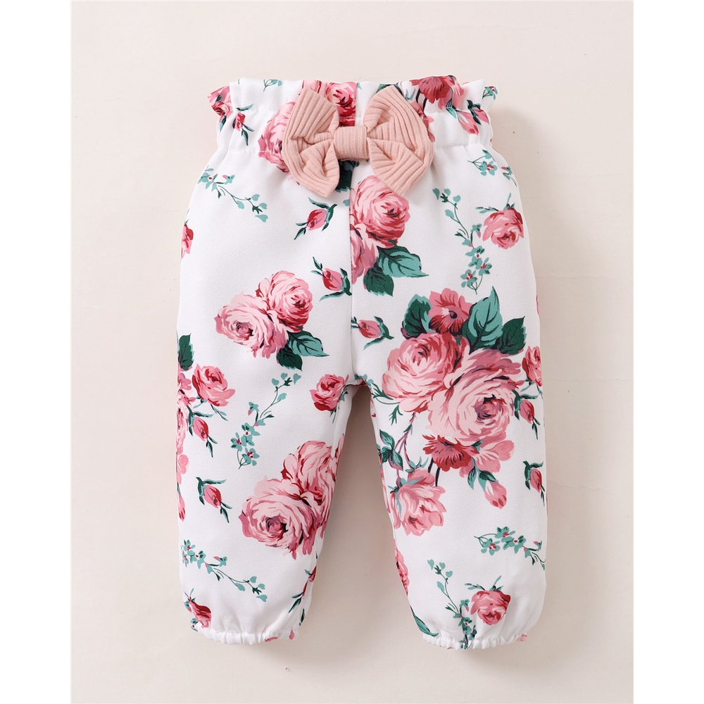 0-18 Months Newborn Baby Girl 3  Clothes  Set  Little Girl Short Sleeve Romper + Flowers Pant With Bowknot Headband Summer Outfit Holiday Style