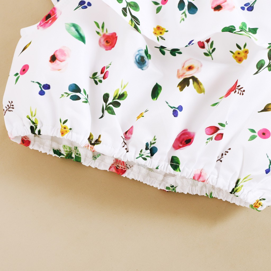 【2PCS】 12M-5Y Toddler Girl Summer Outfit | Floral Off-Shoulder Top + Green Overalls Pants | Casual Two-Piece Set
