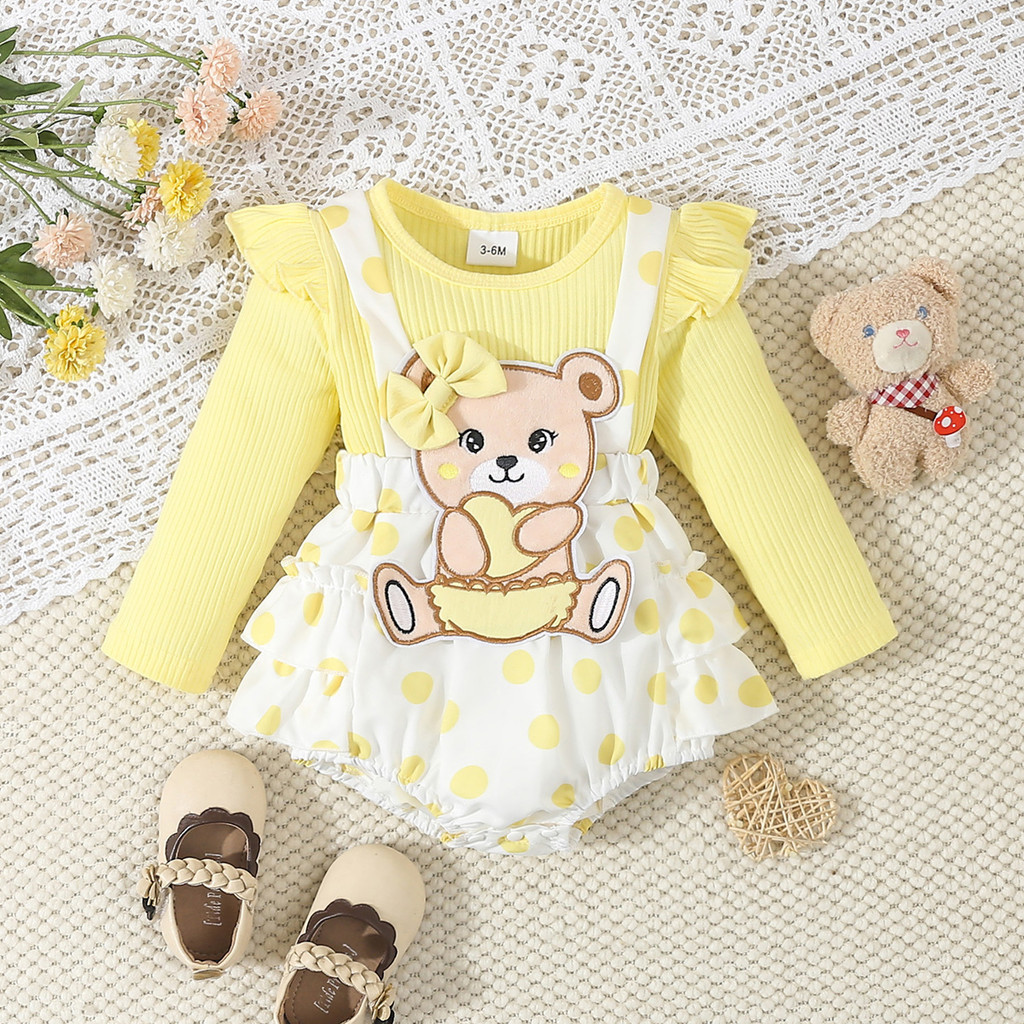 3-24Months Toddler Baby Girl 2pcs Clothing Set Short Sleeve White Shirt with Skirt Fashion Cute Korean Style Infant Baby Girl Daily Outfit