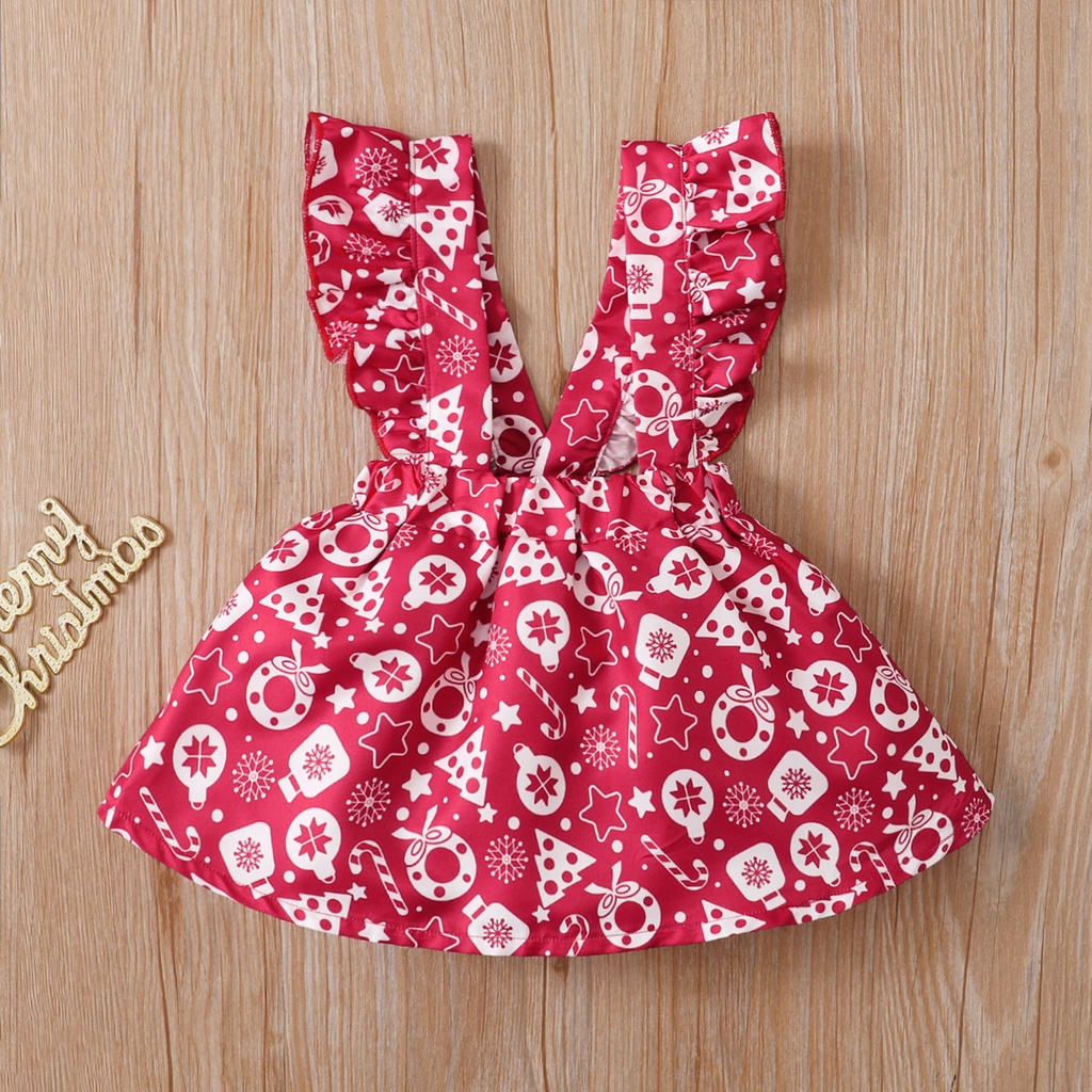 0-18 Months Baby Girl Christmas Costume Set / Infant Baby Clothing Romper + Skirt + Headwear 3Pcs Set Princess Skirt / Toddler Winter Partywear New Year