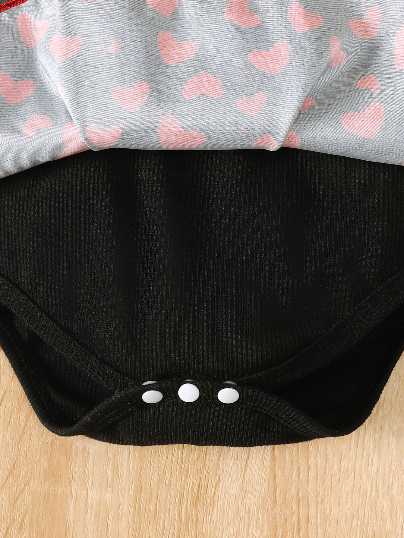 【2PCS】 3-24M Baby Girl Romper Set | Red Heart Print Black Romper Dress + Matching Sun Hat with Bow | Adorable Summer Outfit
