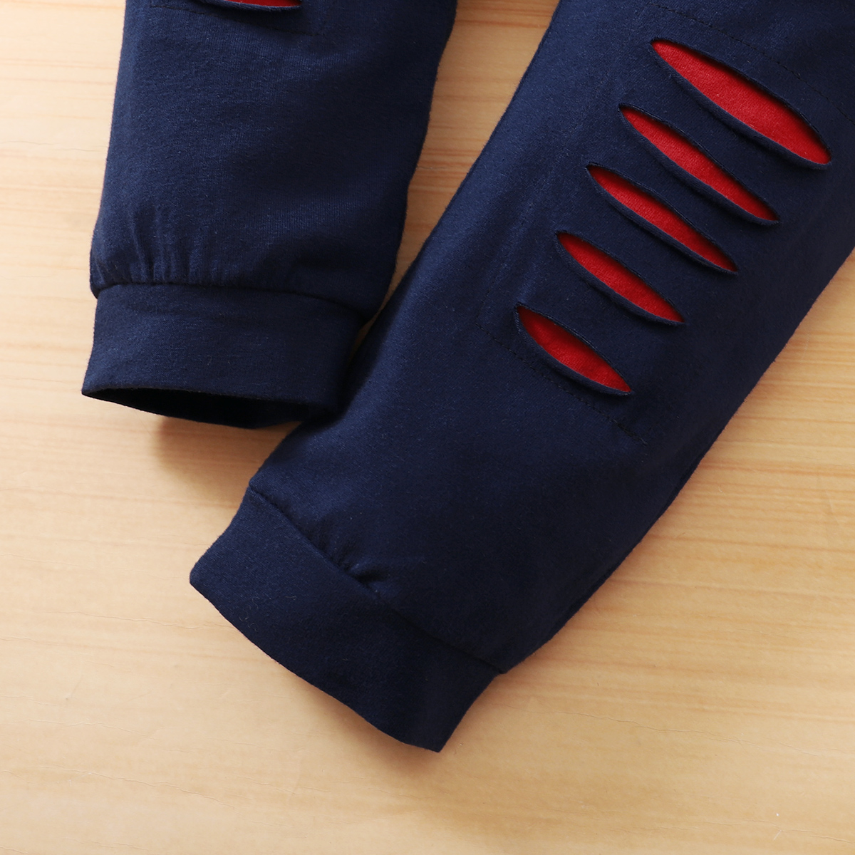 Baby Boy 2pcs Round Neck Long Sleeved Shirt Pants - Blue