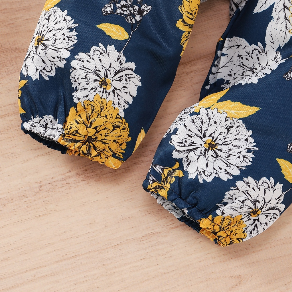 【3PCS】 0-18M Baby Girl Clothes Set | Yellow Ruffle Sleeve Romper + Floral Print Pants + Bow Headband | Cute Summer Outfit