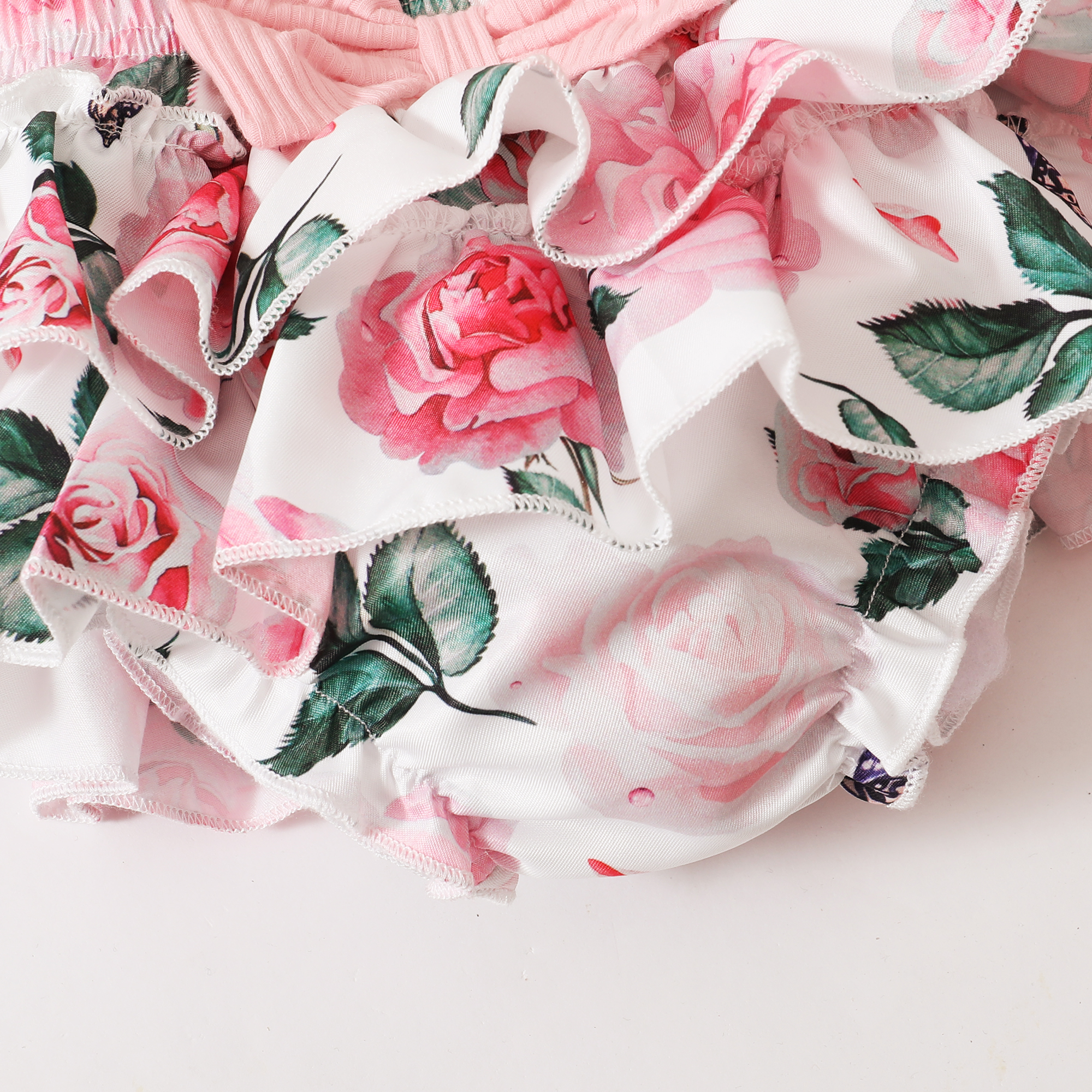 【3PCS】 0-18M Baby Girl Clothes Set | Ribbed "Daddy's Girl" Embroidery Romper + Floral Shorts + Bow Headband | Cute Summer Outfit