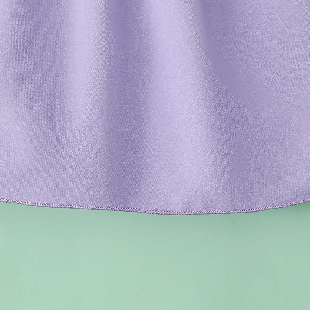 【2PCS】 9M-3Y Baby Girl Outfit | Floral Print Top & Lavender Skirt Dress + Matching Floral Headband | Sweet Summer Wear