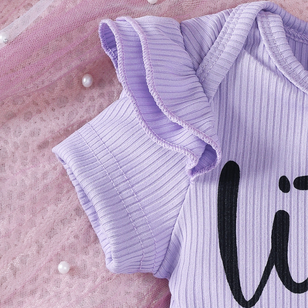0-18Months NewBorn Baby Girls' 2PCS Purple Short Jacket Set Letter Printed Top colorful Butterfly Pants Spring& Autumn Jumpsuit Outfit