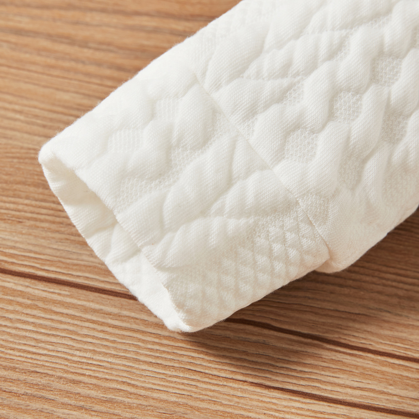 【2PCS】 0-3Y Baby Casual Set | White Quilted Sweatshirt + Matching Pants | Cozy Daily Outfit