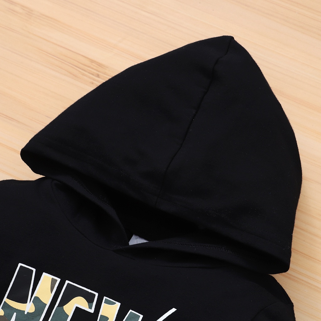 【2PCS】 18M-5Y Baby Boy Casual Set | "NEW YORK CITY" Print Hoodie + Camouflage Pants | Trendy Fall/Winter Outfit