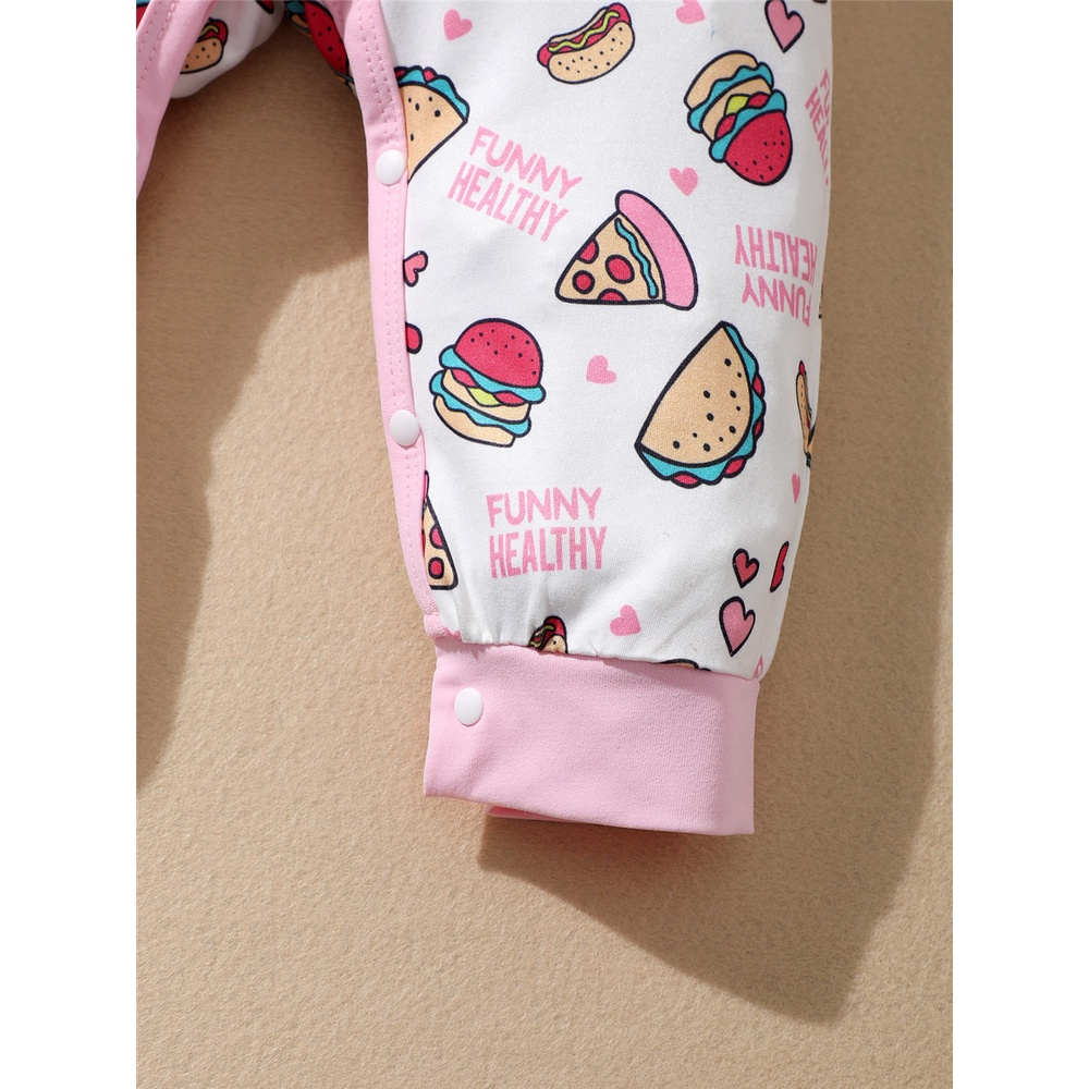 3-18 Months Newborn Baby Girl Cartoon Romper, Lovely Foods Pratterns Animal Print Short Sleeve Jumpsuit, Toddler Baby Cute One-piece Clothes
