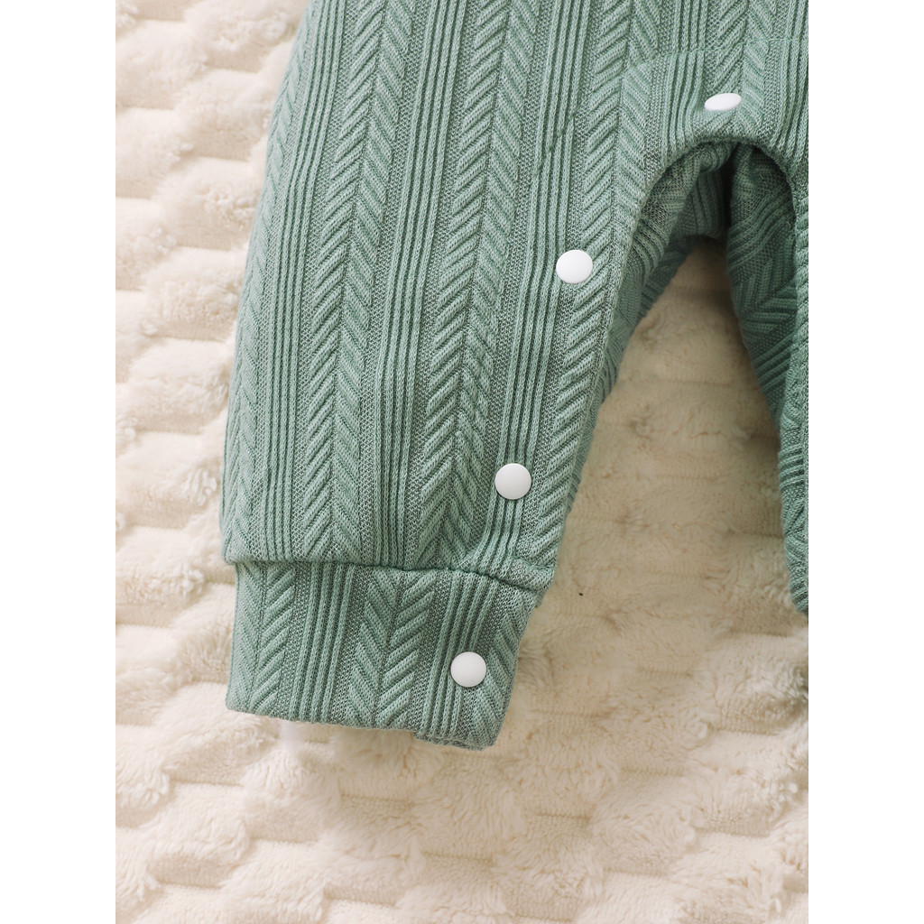 Catpapa boy |【0-18M】 Baby Boy Formal Romper | Mint Green Textured Jumpsuit with Bear Embroidery + Bow Tie | Gentleman Party Outfit | Babies dress | BabySuit | Boys clothes fashions