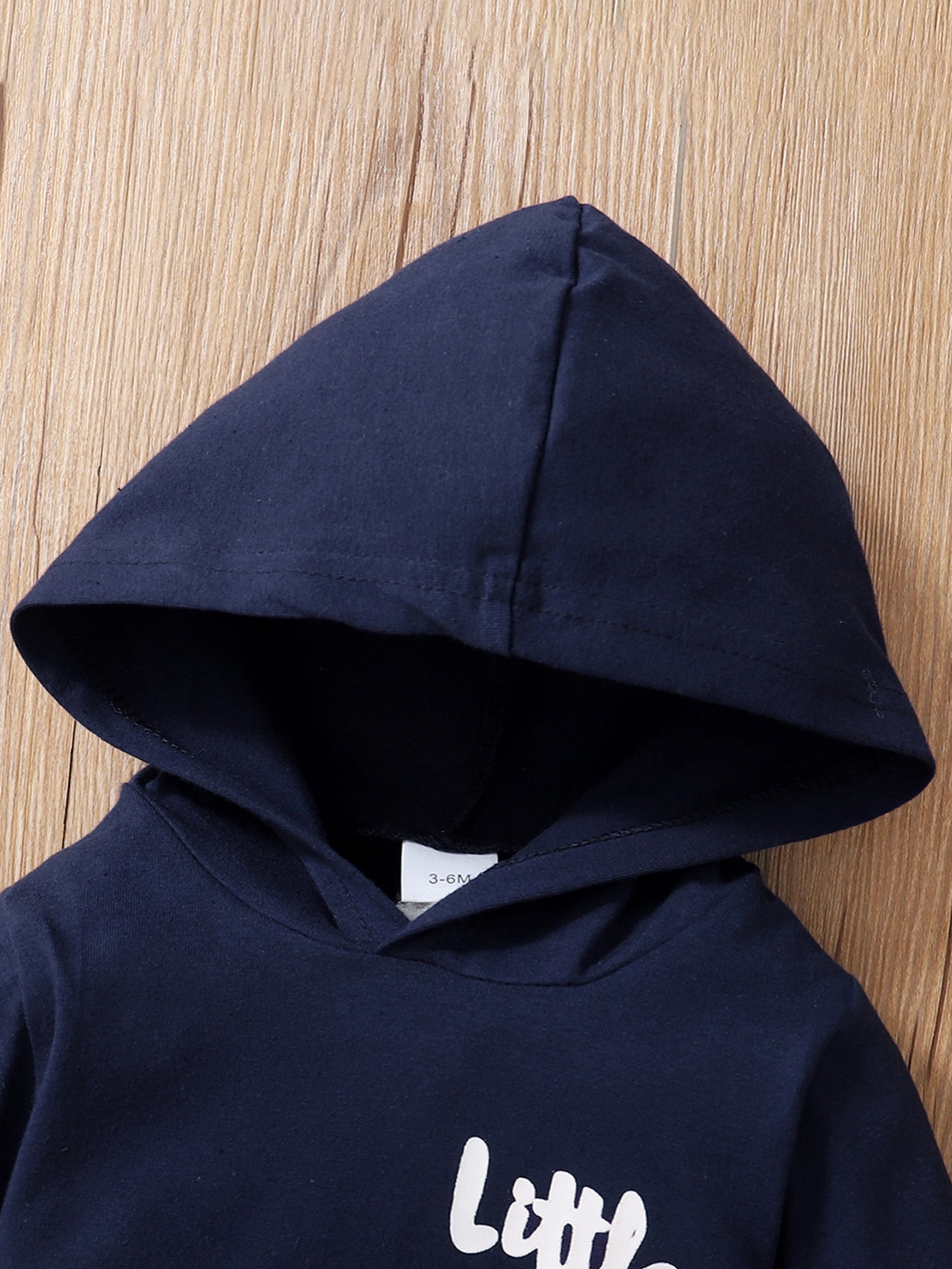 0-2 Years Newobrn Baby Boy Hooded Clothes Set Little Boy Print Long Sleeve Hoodie Romper + Pant Autumn 2PCS Outfit Toddler Boy Autumn Winter Sweatsuit Baby Sport Costume