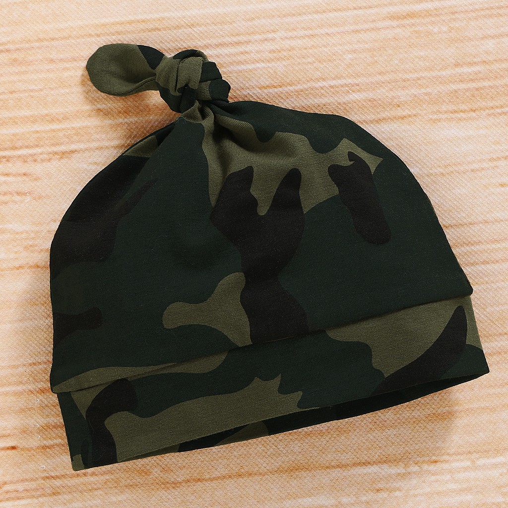 【3PCS】 0-18M Baby Boy Casual Set | "Mama's Boy" Camouflage Romper + Matching Pants + Hat | Summer Outfit