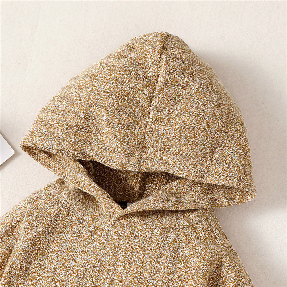 Baby Boy Winter Clothes Knitted Hooded Long-sleeved Blouse Warm Trousers For 3-24 Months Baby Suit Fashion And Leisure