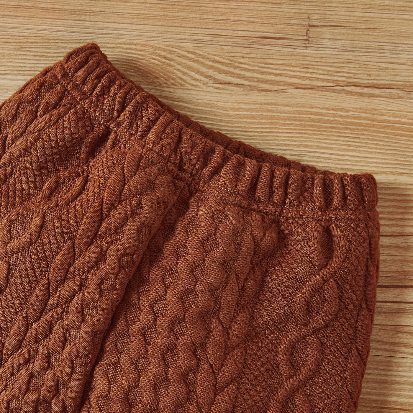 Catpapa boy |【2PCS】 0-3Y Toddler Unisex Outfit | Brown Cable Knit Texture Sweatshirt + Pants | Casual Winter Wear | Boys clothes fashions | Two piece set for kids boys | Babies dress