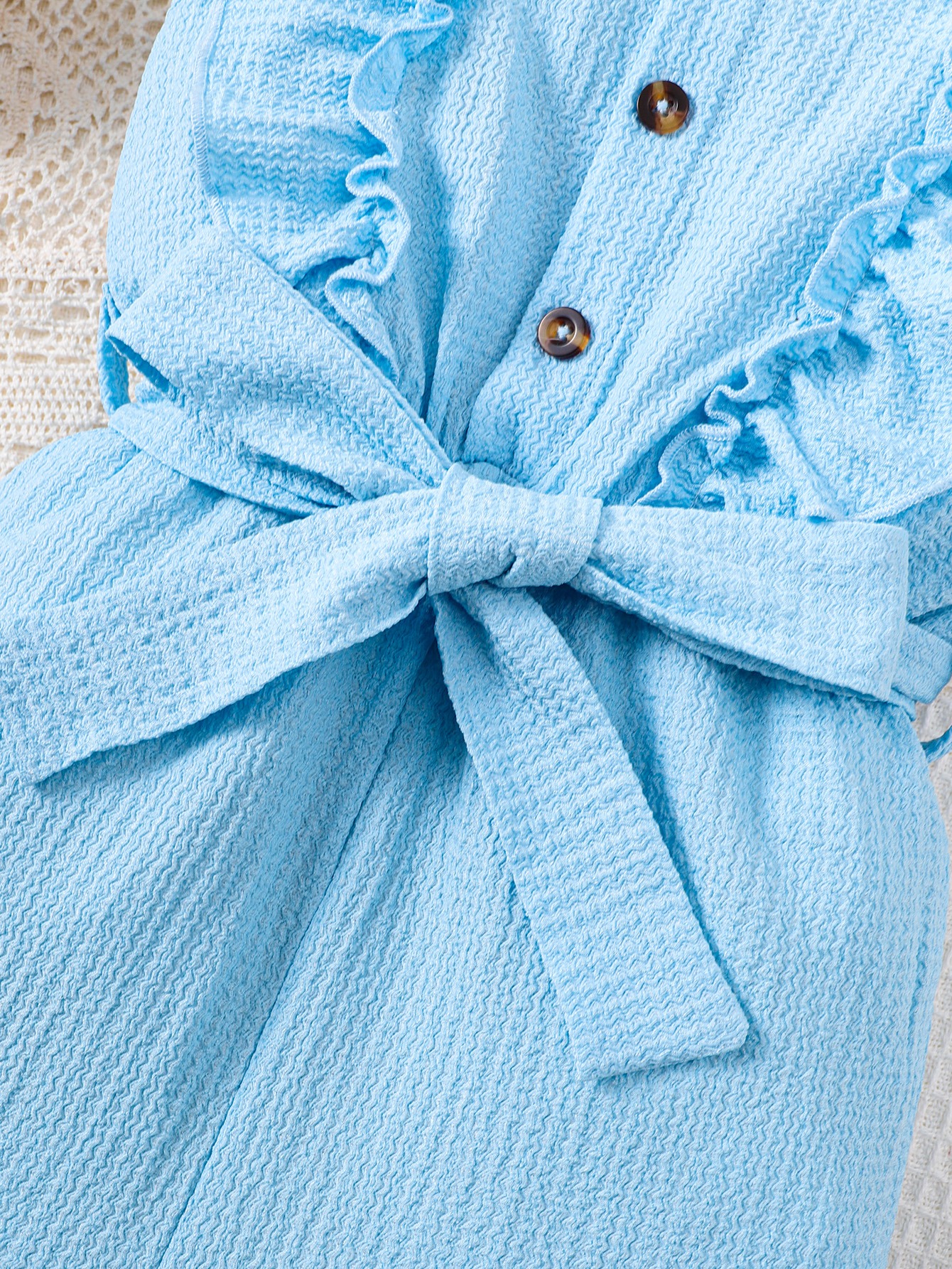 4-7Years Child Gilr Blue Sleeveless Pleated Camisole Dress Summer Leisure Trendy Princess Dress Costumes