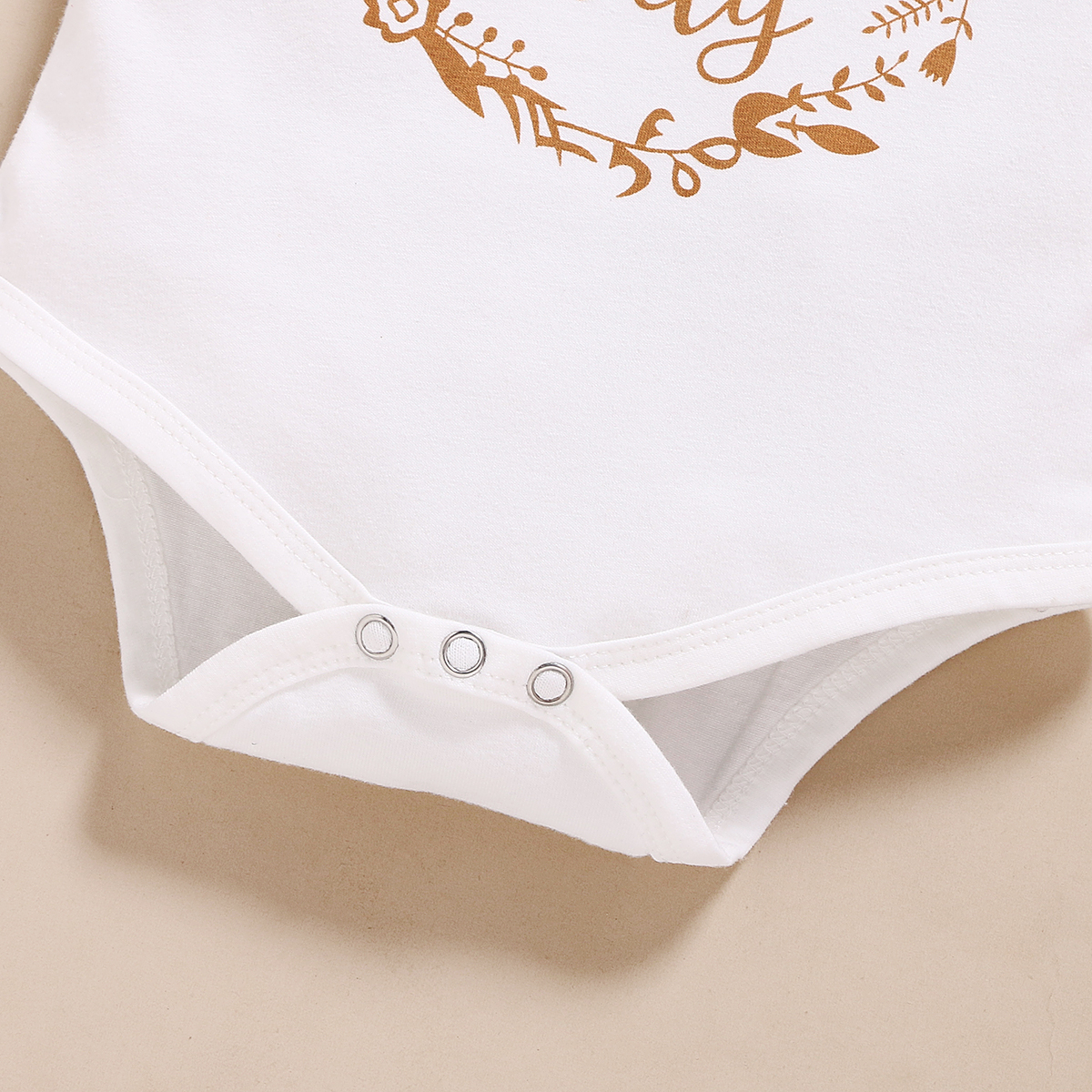 【0-18M】 Baby Girl White Floral Print Romper | "Isn't She Lovely" Letter Print Crawler | Cute Short-Sleeve Outfit for Newborn baby clothes