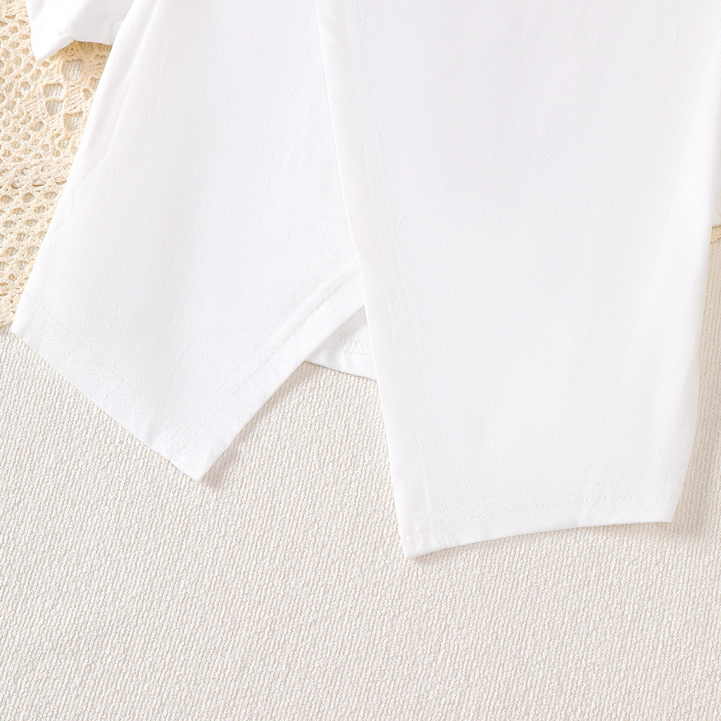 Catpapa girl | 2-8Y Girls' White Short Sleeve T-Shirt with Floral Girl Print, Soft & Breathable, for Daily & School Wear | Girl T-Shirt
