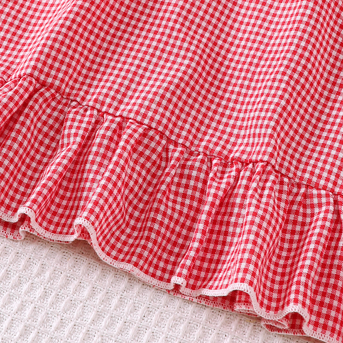 Catpapa girl | 0-3Y Baby Girls' Strawberry Print Gingham A-Line Dress with Matching Bag, Lightweight & Comfortable, for Beach & Casual Outings | baby girls clothes sets outfits | BabyDress