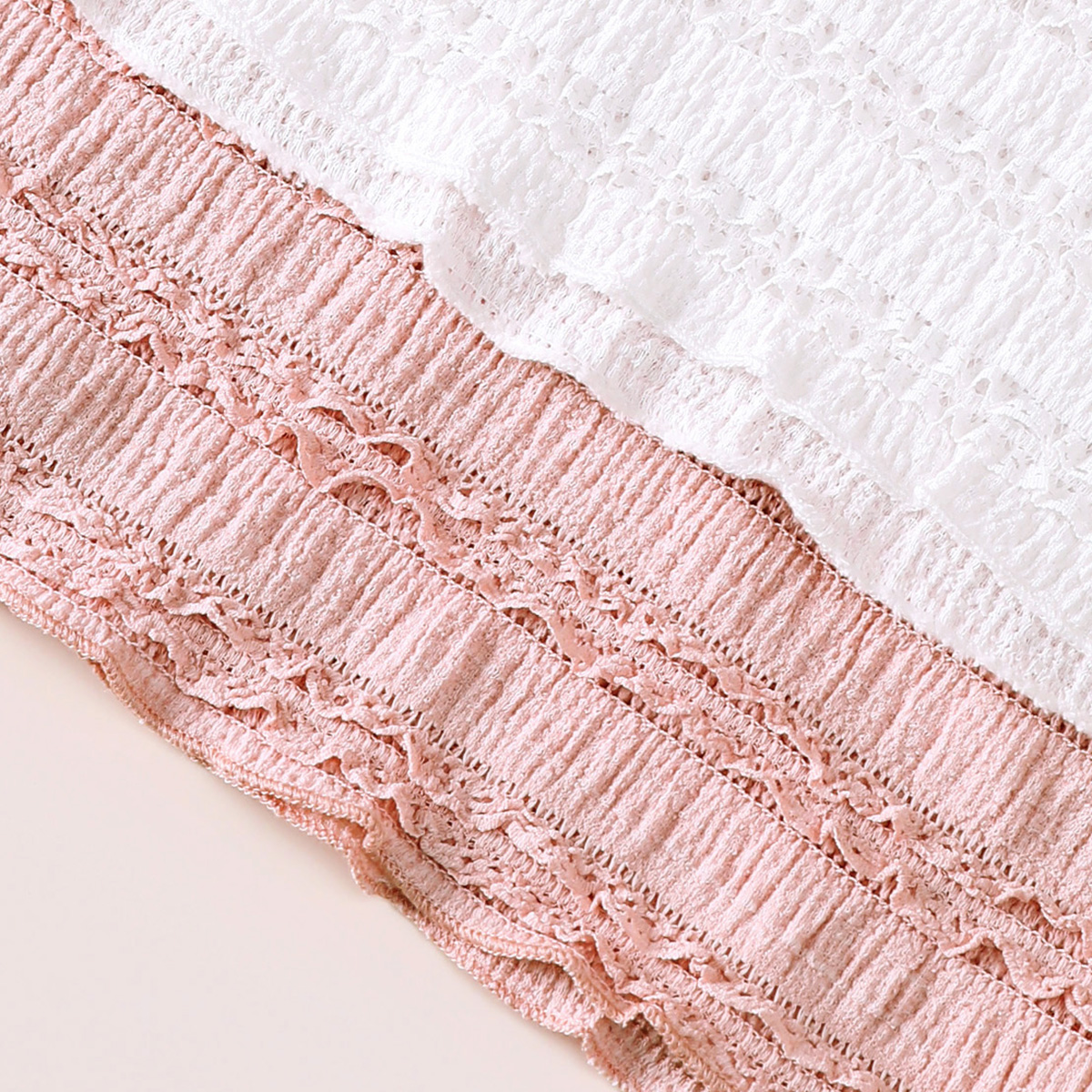 Catpapa girl |0-2Y Baby Girls' 2 Colors Lace Smocked Sling Dress, Ruffle Hem Thin Camisole Sundress, Soft & Breathable, for Daily Home Wear & Summer Casual Outings | Kids fancy dresses