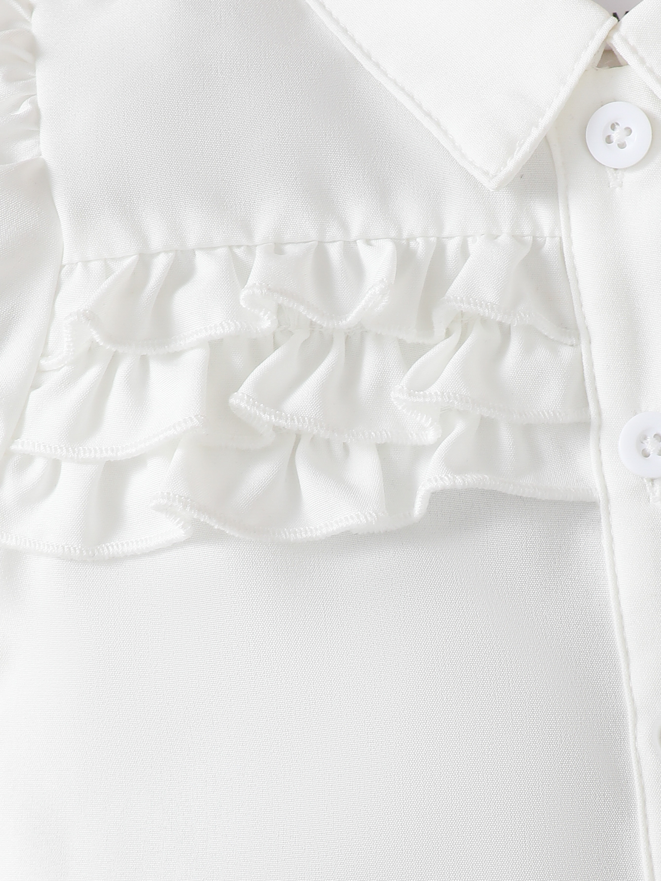 Catpapa girl Ruffle Puff Sleeve Lapel Shirt & Bow Pleated Skirt 2Pcs Set, 0-3Y Baby Girls, Soft Light Fabric, For Daily Outings & Birthday Parties girl clothes girls clothing set