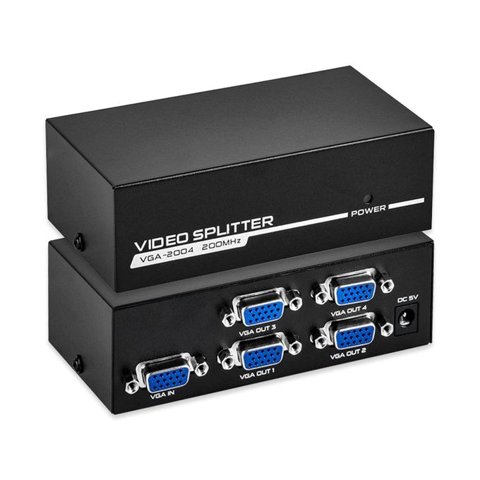 4 Port VGA Splitter Powered 1 Input 4 Output for Video Screen Duplication 4 Port VGA Splitter Powered 1 Input 4 Output for Video Screen Duplication 4 Port VGA Splitter Powered 1 Input 4 Output for Vid