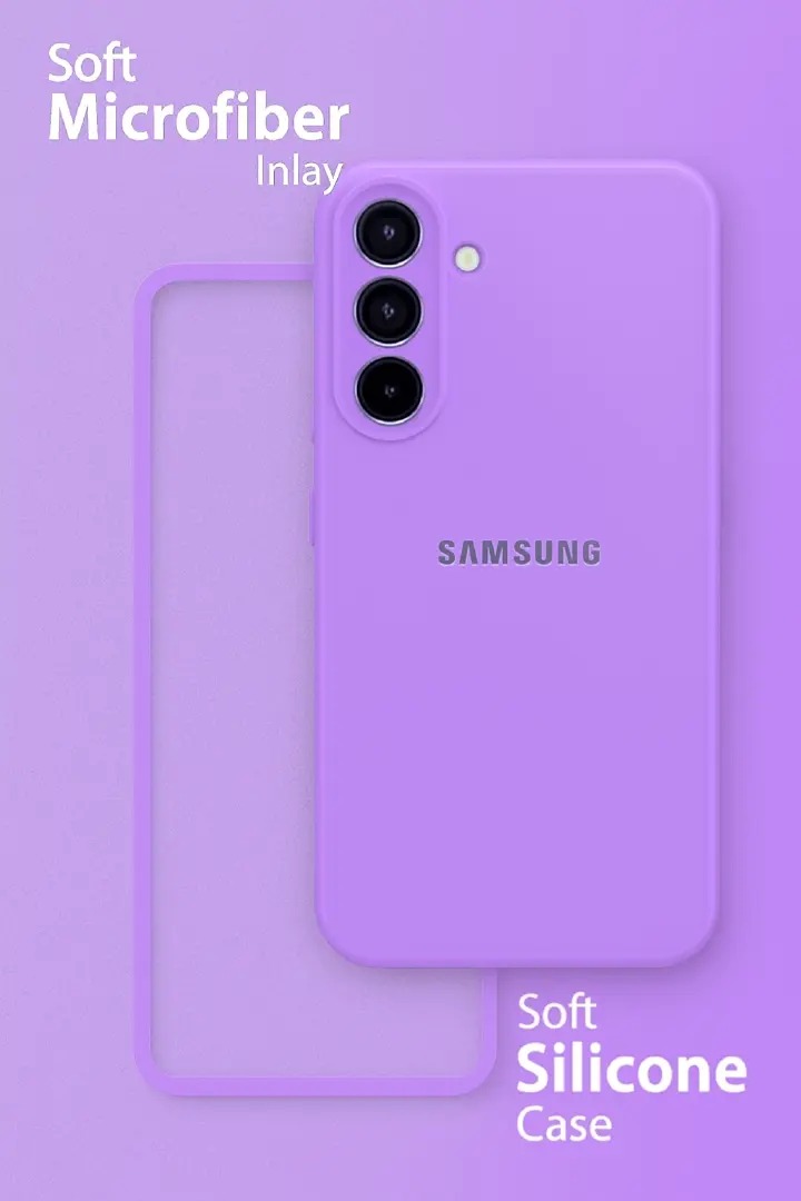 HIGH SELLING!!! Samsung Galaxy A04s, A05s, A14, A15, A16, A17 ,A24, A25, A26, A27,A34, A35, A36, A37,A54, A55, A56 ,A57 Light purple (lilac)Original Liquid silicone phone Case/Cover FAST SELLING!!!!!