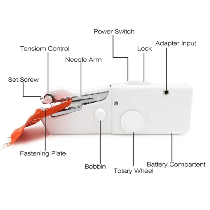 Portable Sewing Machine Mini Household Items Handheld Stitching Sew Handy StiTch Needles Work
