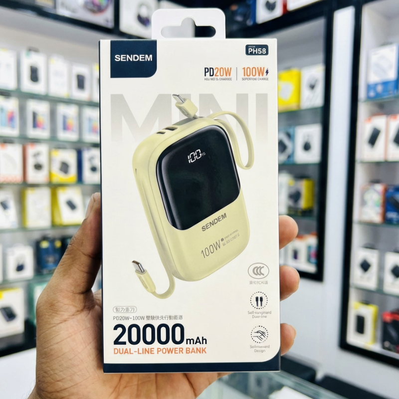 Portable power Bank  20,000mAh Capacity 100w
