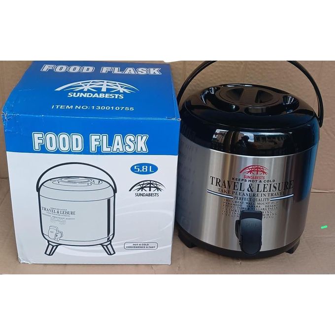 CLEARANCE OFFER 5.8 Ltrs Stainless Steel Portable Flask Tea/Coffee Urn Hot/Cold Beverages Drinks Dispenser Tea Urn