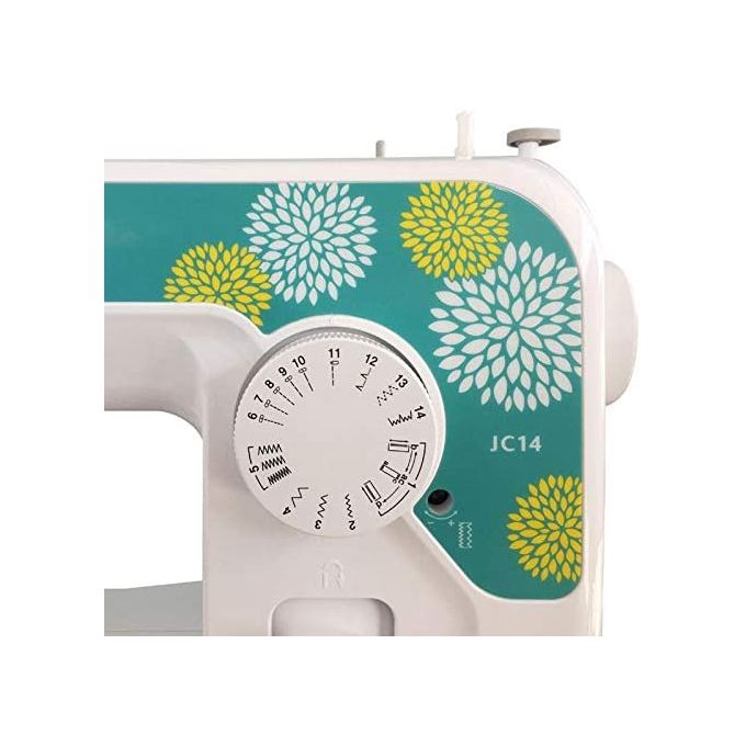 Brother JC14 Household Electric Sewing Machine-With 14 built-in stitches, 4-step buttonhole and auto set stitch length & width, it's a great addition to your sewing room. Just put on top of Table