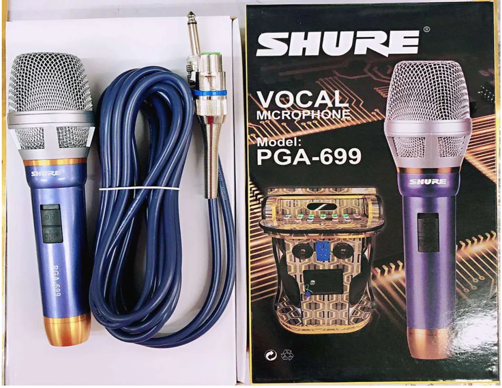 Shure Microphone PGA 699 Professional Dynamic For Vocal/Karaoke HI-FIDELITY Unidirectional Wired Super Cardioid Hi Fidelity Mic