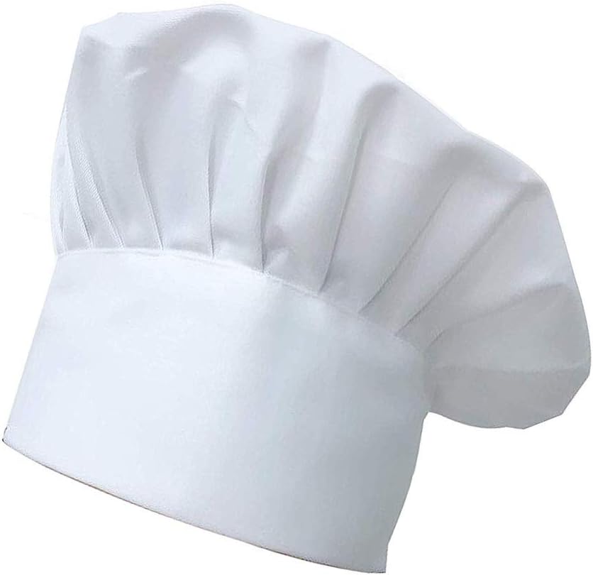 Chef Hat, Butcher's Hat White Adjustable Elastic Kitchen Cooking Headgear-unisex Chef Hat,Adult Adjustable Baker Hat Kitchen Cooking Chef Cap for Men Women