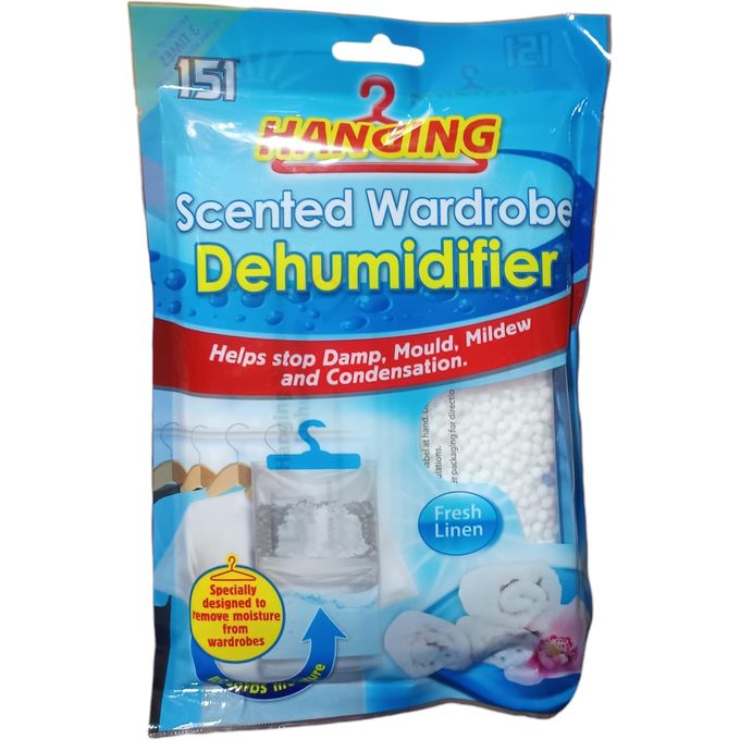 AAH Everyday Hanging Wardrobe Dehumidifier Rose 180G-Designed to absorb excess moisture and eliminate musty odors, this hanging dehumidifier is perfect for wardrobes, closets, lockers, or storage