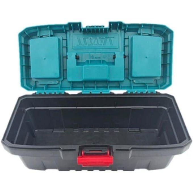 TOTAL 20" Heavy Duty PVC Toolbox - Durable Plastic Tool Organizer with Compartments-Plastic Workshop or Car Toolbox 20 Inch Heavy Duty Tool Boxes