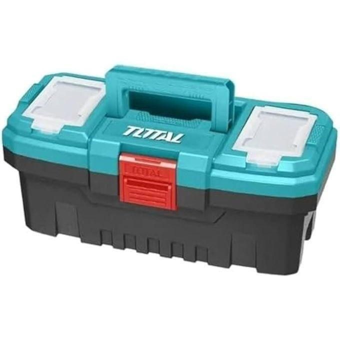 TOTAL 20" Heavy Duty PVC Toolbox - Durable Plastic Tool Organizer with Compartments-Plastic Workshop or Car Toolbox 20 Inch Heavy Duty Tool Boxes