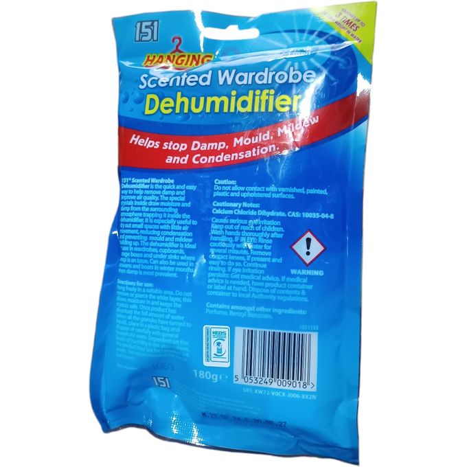 AAH Everyday Hanging Wardrobe Dehumidifier Rose 180G-Designed to absorb excess moisture and eliminate musty odors, this hanging dehumidifier is perfect for wardrobes, closets, lockers, or storage